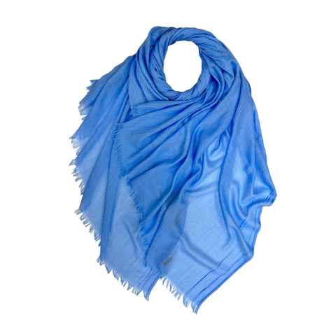 Cornflower Classic Cotton Blend Plain Scarf