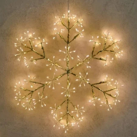 Large Hanging Snowflake Ornament - White