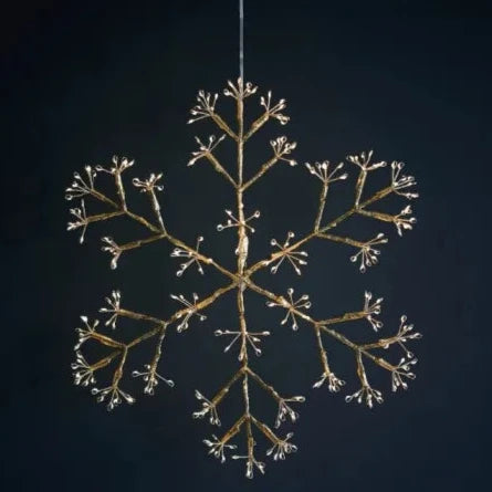 Large Hanging Snowflake Ornament - White