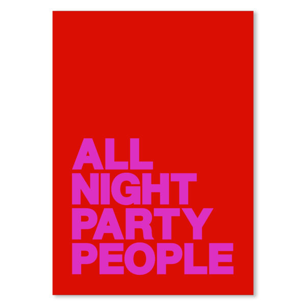 All Night Party People Framed Print