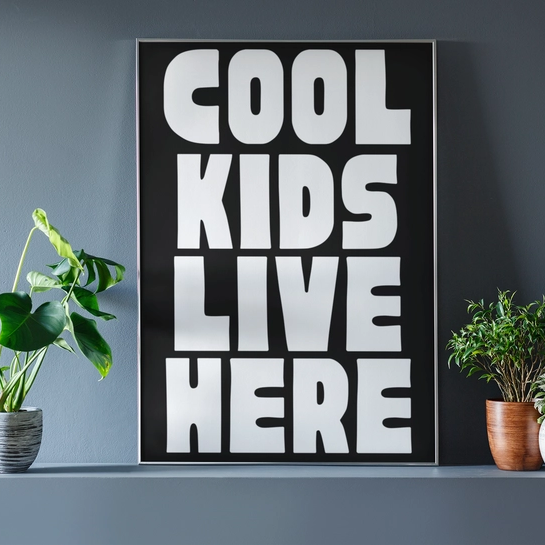 Cool Kids Live Here Framed Print