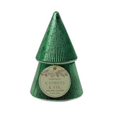 Cypress & Fir Glass Christmas Green Tree Scented Candle