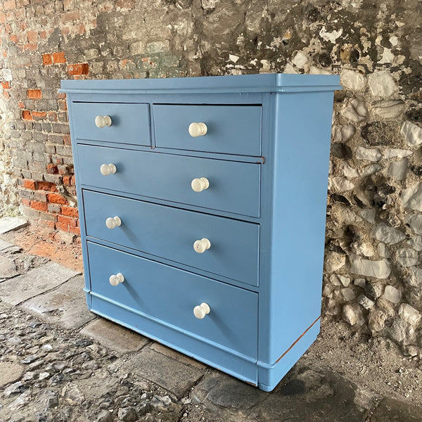 Antique Painted Pine Chest of Drawers