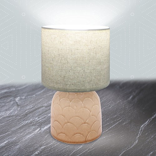 Ceramic Table Lamp With Shade - Honey