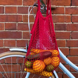 Organic Cotton Net Shopping Bag - Red