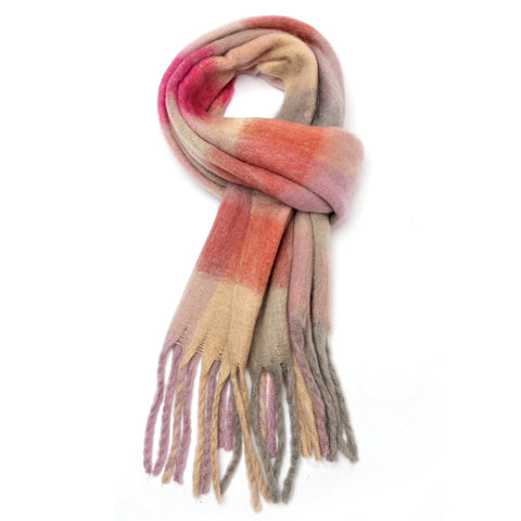 Miss Sparrow Checks Scarf - Pink