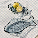 Platter Fish Shaped - Dark Blue Glasss