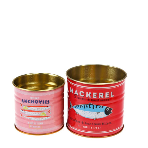 Vintage Inspired Mini Fish Storage Tins