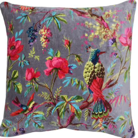 Bird of Paradise Cushion - Mink