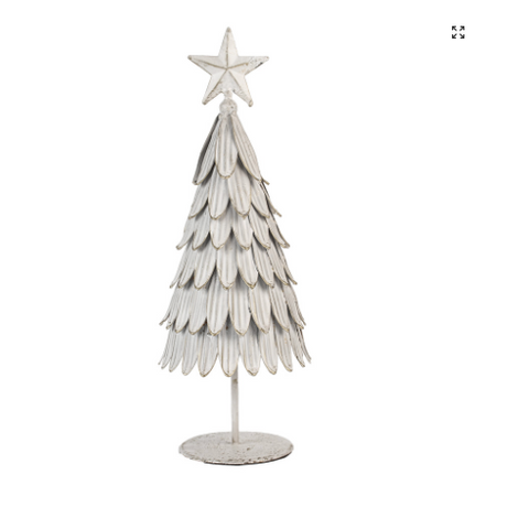 Vintage Metal Christmas Tree - White