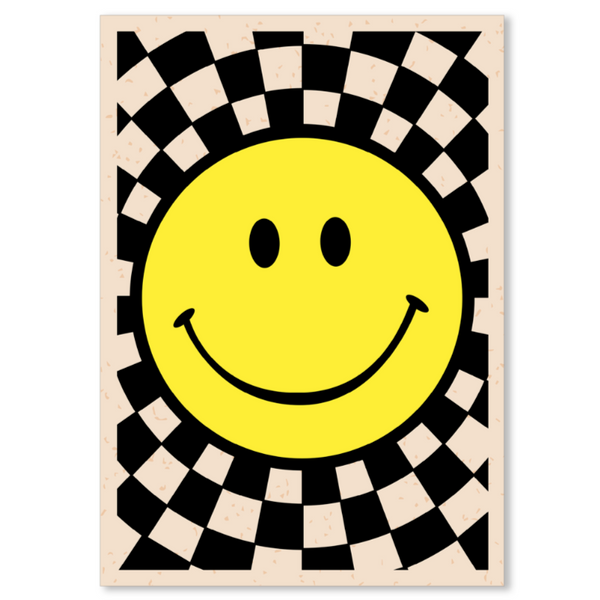 Retro Raver Smiley Face Framed Print