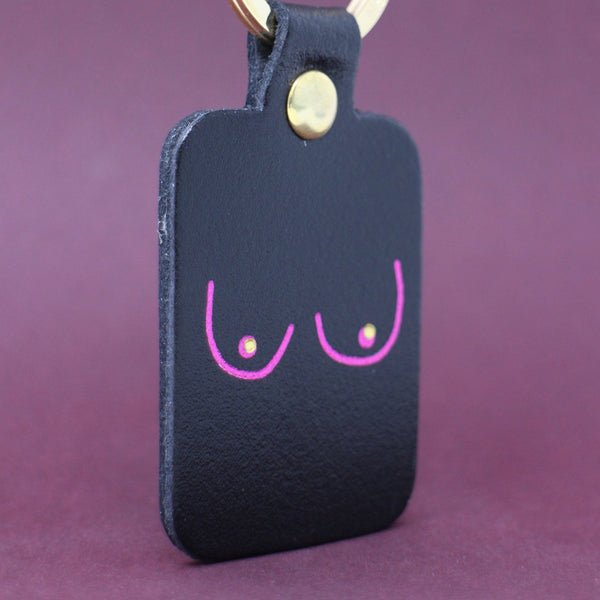 Boobs Keyring - Black