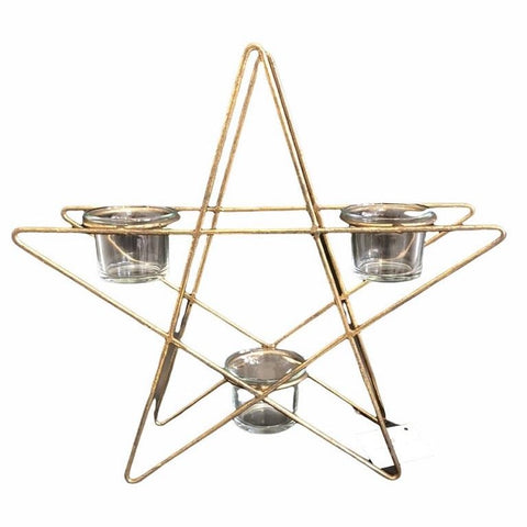 Star Triple T-Light Holder