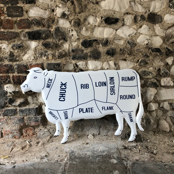 Enamel Cow Sign