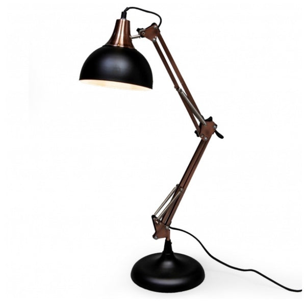 Black & Copper Angle Desk Lamp