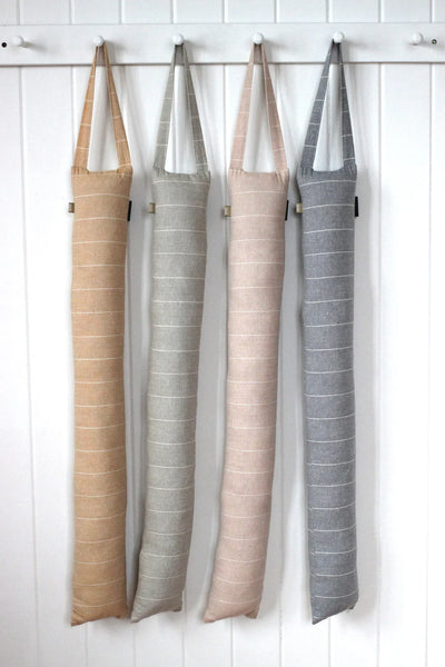 Wild Stripe Draught Excluder - Washed Stone