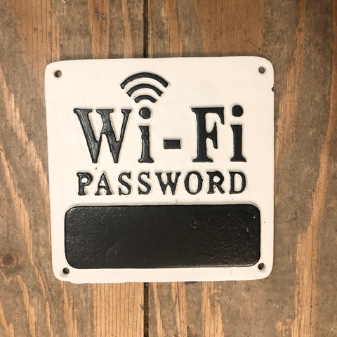 WiFi Password Metal Sign